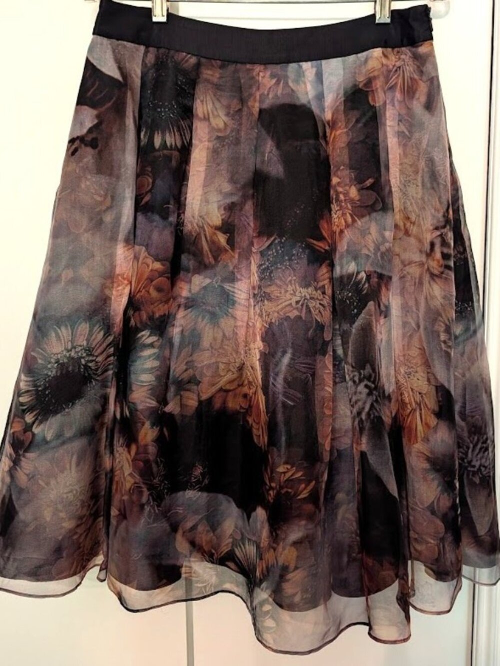 TED BAKER Silk Langley Floral Skirt